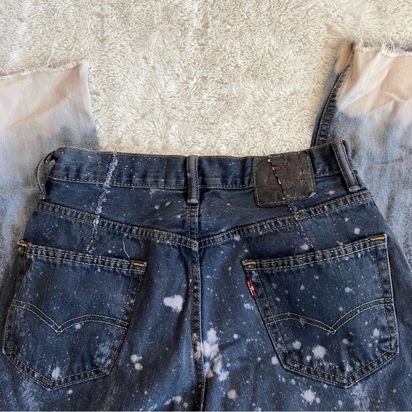 Vtg Levi’s Custom Reworked Bleach Ombré Dyed Jean - Picture 10 of 11